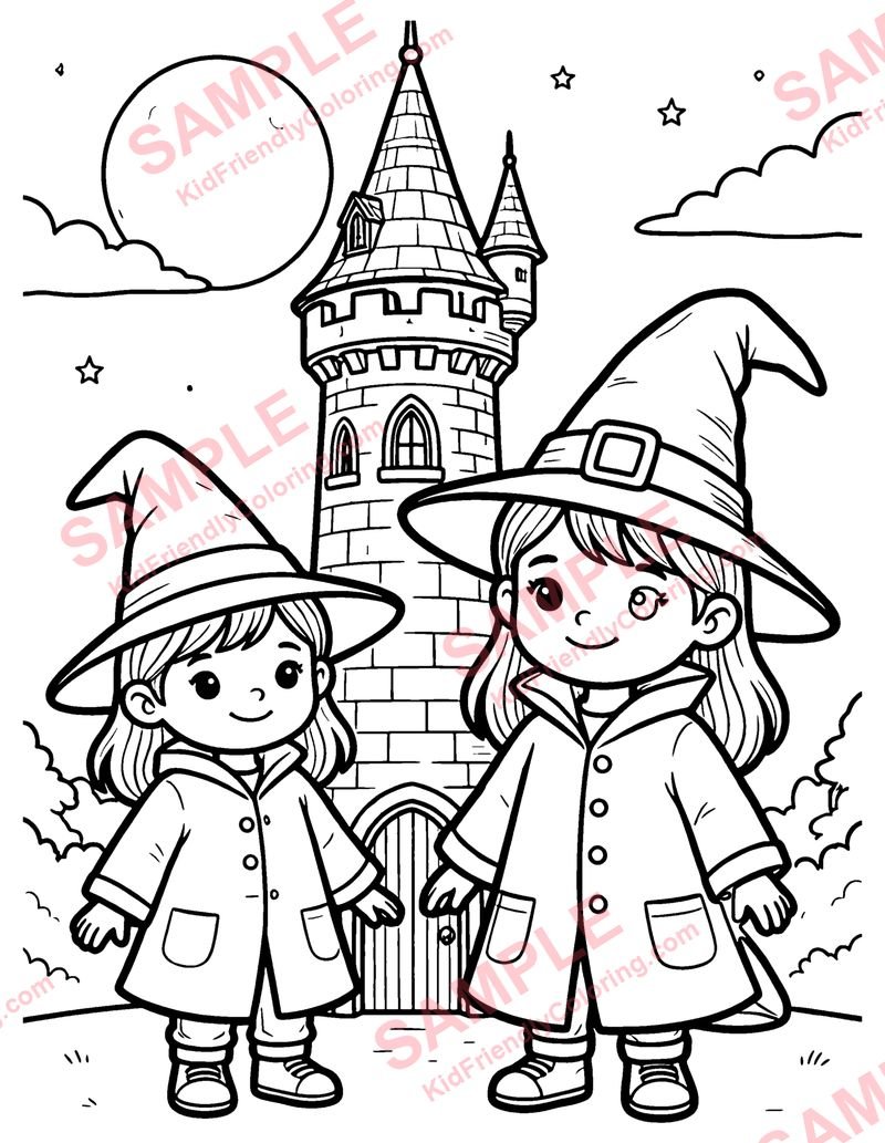 Wizard Tower coloring page preview