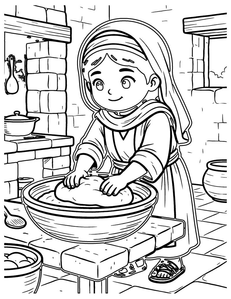 Yeast in the Dough coloring page preview