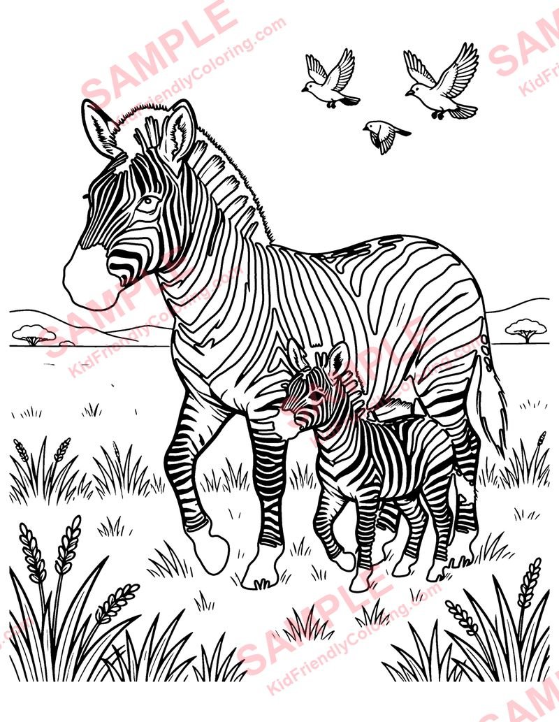 Zebra Stripes coloring page preview