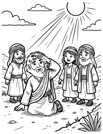 A Light on the Road coloring page