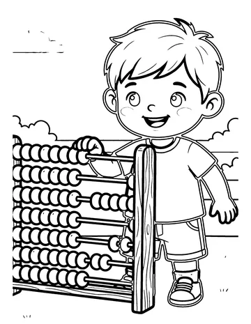 Abacus coloring page