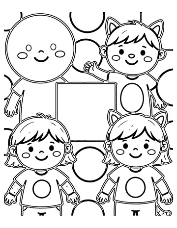 Abstract Shapes coloring page