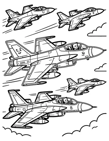 Air Show coloring page