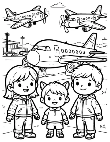 Airport coloring page
