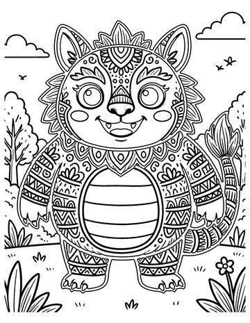 Alebrijes coloring page