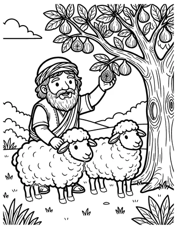 Amos the Shepherd coloring page