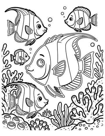 Angelfish coloring page