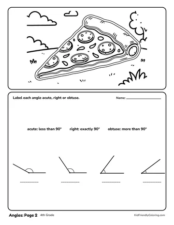 Angles: Page 2 coloring page
