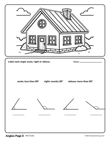 Angles: Page 3 coloring page