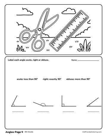 Angles: Page 4 coloring page
