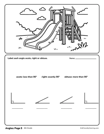 Angles: Page 5 coloring page