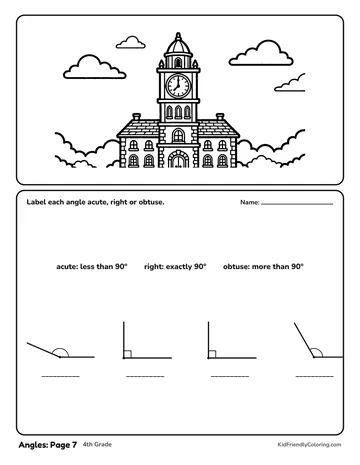 Angles: Page 7 coloring page