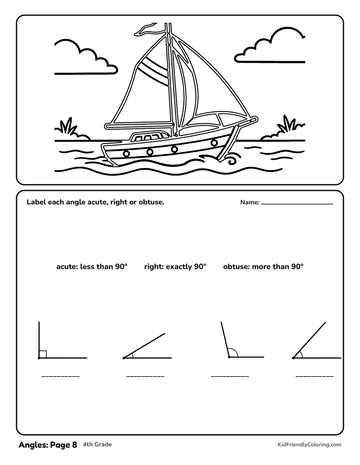 Angles: Page 8 coloring page