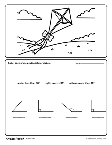 Angles: Page 9 coloring page