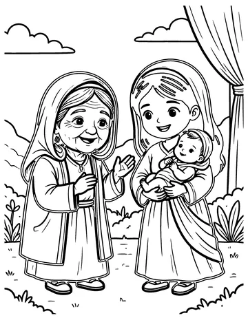 Anna Waits in the Temple coloring page