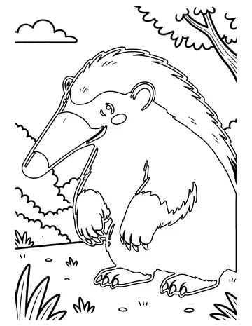 Anteater coloring page
