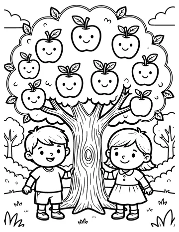 Apple Tree coloring page