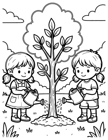 Arbor Day coloring page