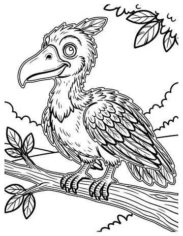 Archaeopteryx coloring page
