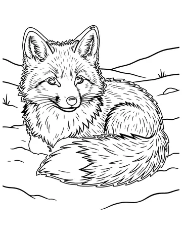 Arctic Fox coloring page