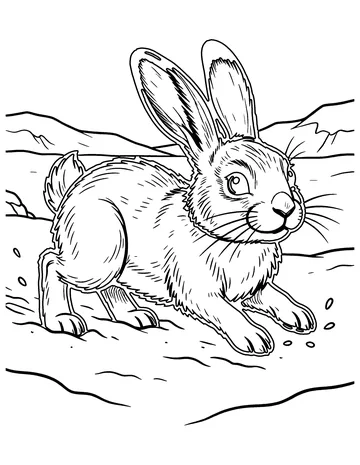 Arctic Hare coloring page