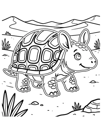 Armadillo coloring page