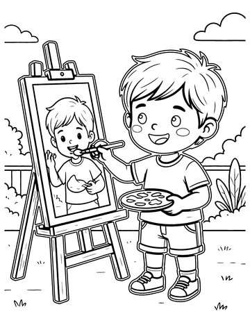 Art Easel coloring page
