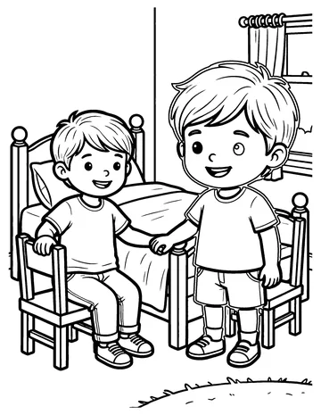 Artist's Bedroom coloring page
