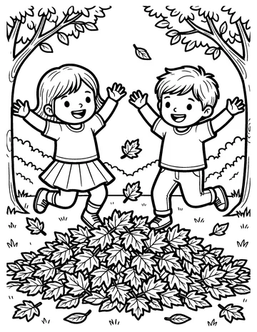 Autumn Leaves coloring page