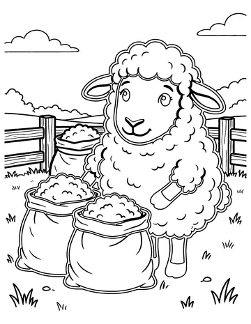 Baa, Baa, Black Sheep coloring page