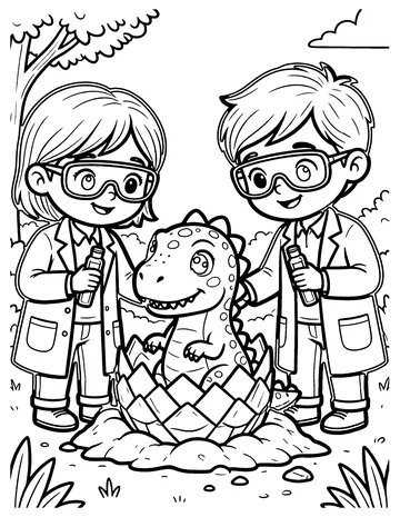 Baby Dino Hatchling coloring page