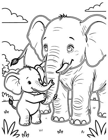 Baby Elephant coloring page