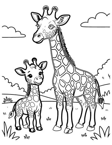 Baby Giraffe coloring page