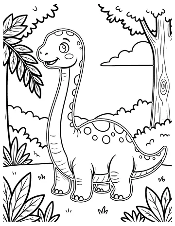 Baby Long-Neck coloring page