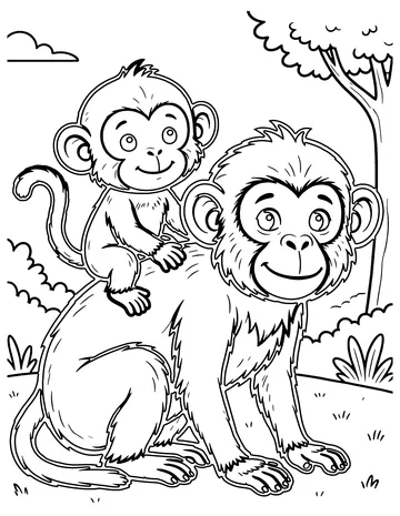 Baby Monkey coloring page