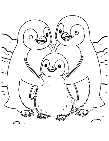 Baby Penguins coloring page