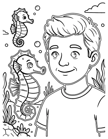 Baby Seahorses coloring page
