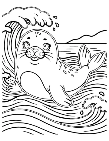 Baby Seal coloring page