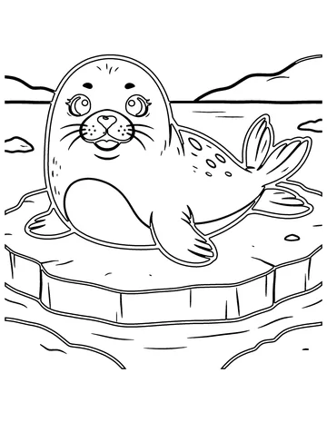 Baby Seal coloring page