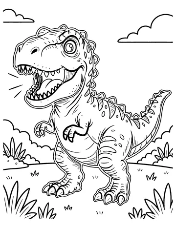 Baby T. Rex coloring page