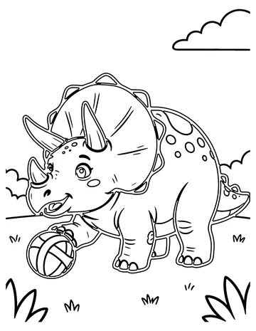 Baby Triceratops coloring page