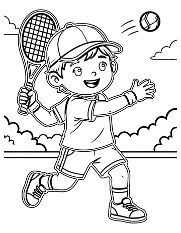 Backhand coloring page