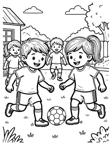 Backyard Soccer coloring page