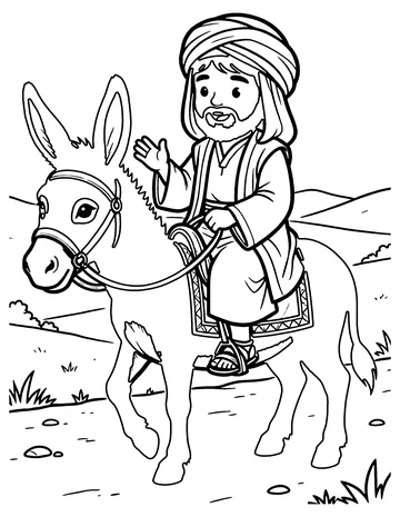 Balaam's Talking Donkey coloring page