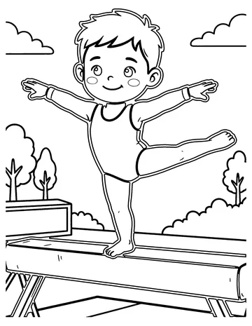 Balance Beam coloring page