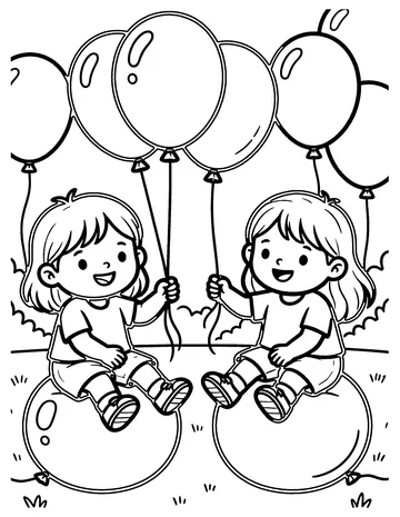 Balloon Pop coloring page