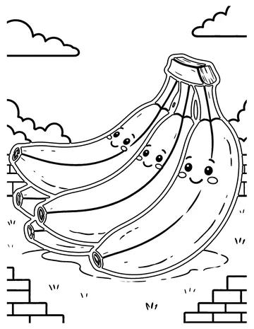 Bananas coloring page