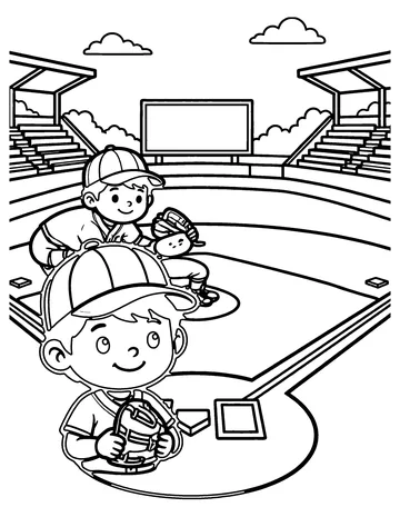 Baseball Diamond coloring page