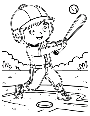 Batter Up coloring page