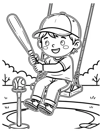 Batting Practice coloring page
